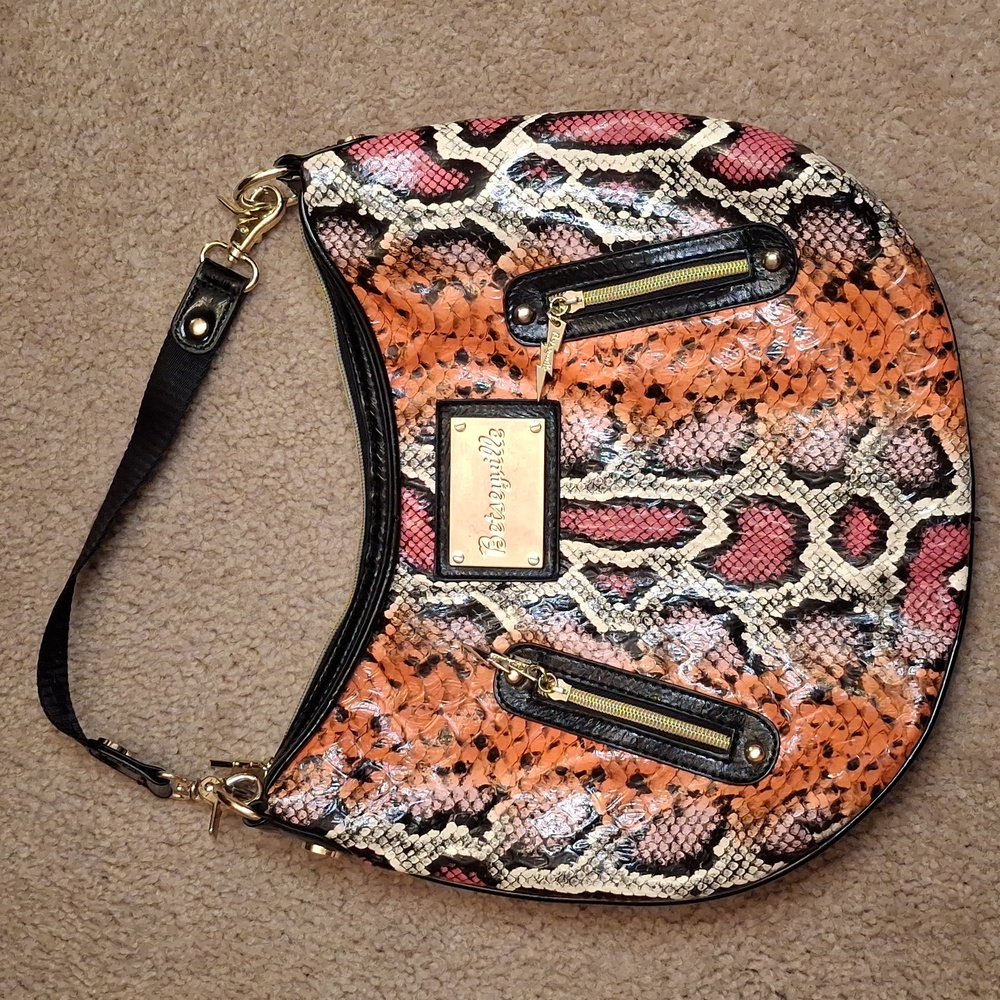 Betsey Johnson Betseyville Snakeskin Print Purse